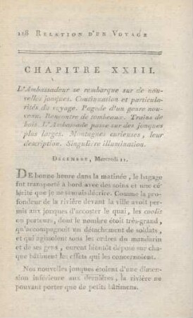 Chapitre XXIII. L'Ambassadeur se rembarque sur de nouvelles jonques ...