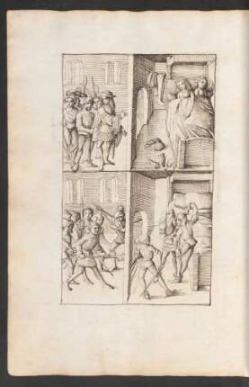 Gadifer mit Gefolge vor Lewes Kammer - Der weiße Ritter rettet Lewe