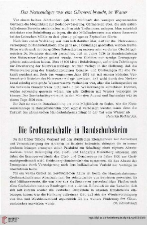 Die Großmarkthalle in Handschuhsheim