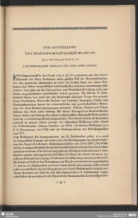 Zur Ausstellung des stadtgeschichtlichen Museums