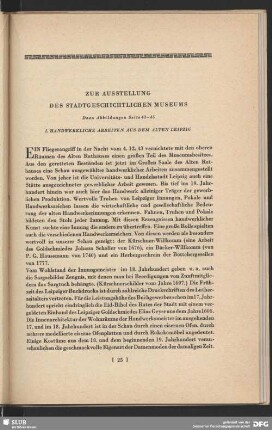 Zur Ausstellung des stadtgeschichtlichen Museums