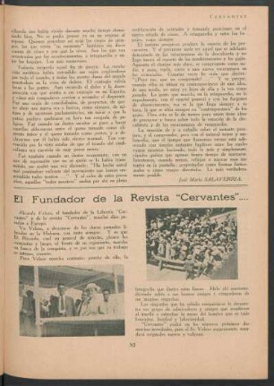 El fundador de la revista "Cervantes" ...