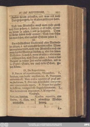 IV. De Repetitione.