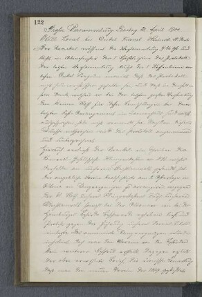 Grosse Versammlung, Freitag 20. April 1900.
