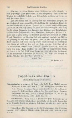 230-241 Empfehlenswerthe Schriften