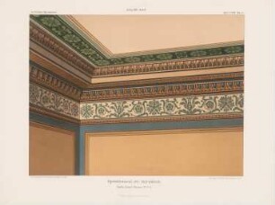 Operationssaal der Augenklinik, Berlin: Perspektivische Innenansicht Wand, Decke (aus: Architektonisches Skizzenbuch, H. 173/2, 1882)