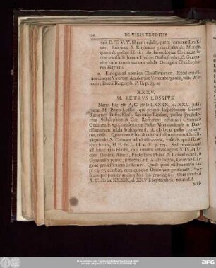 XXXV. M. Petrus Lossius.