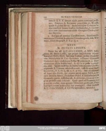 XXXV. M. Petrus Lossius.