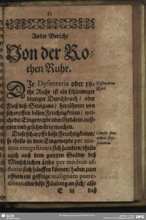 Ander Bericht Von der Rothen Ruhr