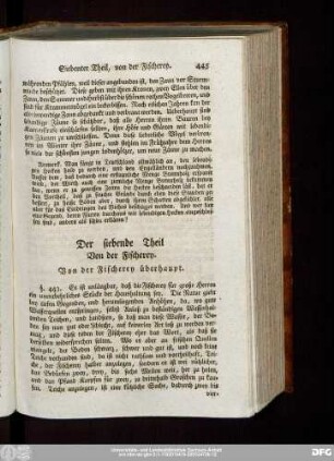 Von der Fischerey überhaupt.