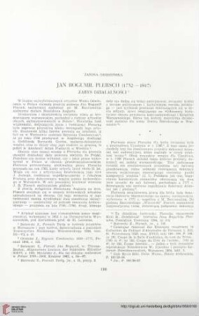 18: Jan Bogumił Plersch (1732 - 1817) : zarys działalności