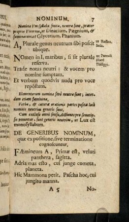 7-17, De Generibus Nominum, quae expositione ...