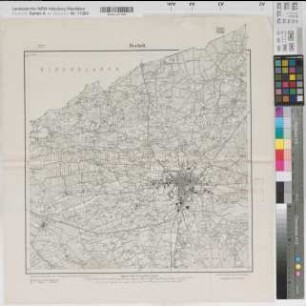 Bocholt (Bocholt) Luftfahrthindernisse, Einzeichnung in Meßtischblatt 2207/2280 (1910) 1929 1 : 25 000 51 x 45 Druck Oberpräsidium Münster Nr. 4332