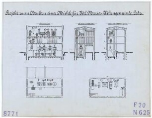 Technische Zeichnung : Projekt zum Neubau einer Mühle für Titl. Maria-Wittengemeinde, Lodz