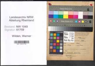 Entnazifizierung Werner Wilden , geb. 10.07.1908 (Landwirt)