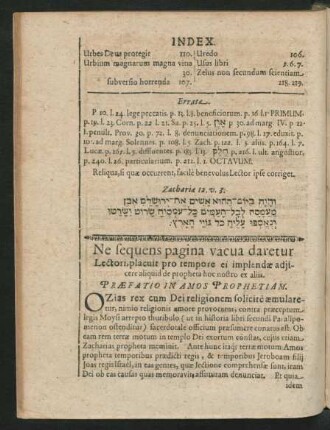 Praefatio in Amos Prophetam.