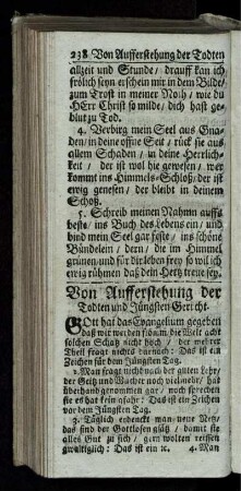 Von Aufferstehung der Todten und Jüngsten Gericht