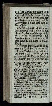 Von Aufferstehung der Todten und Jüngsten Gericht