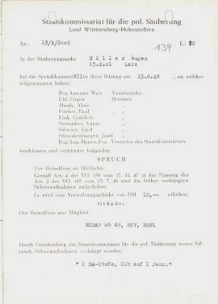 Hiller, Eugen