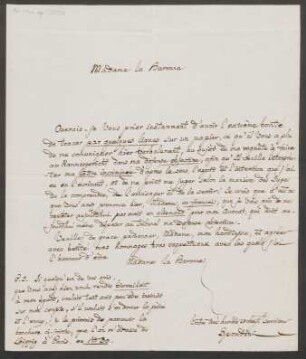Brief an Unbekannt : ca. 1841-1842