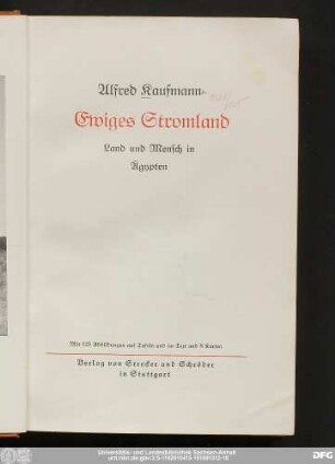 Ewiges Stromland : Land und Mensch in Ägypten
