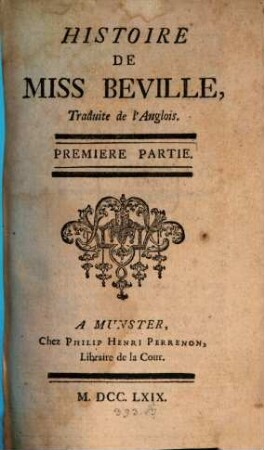 Histoire De Miss Beville : Traduite de l'Anglois, 1