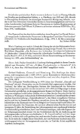 Padderatz, Gerhard :: Conradi und Hamburg, die Anfänge der deutschen Adventgemeinde 1889 - 1914 unter besonderer Berücksichtigung der organisatorischen, finanziellen und sozialen Aspekte, Diss. : Hamburg, 1978