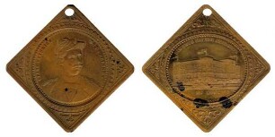 Kiel: Ttragbare quadratische Medaille auf die neue Marine-Akademie