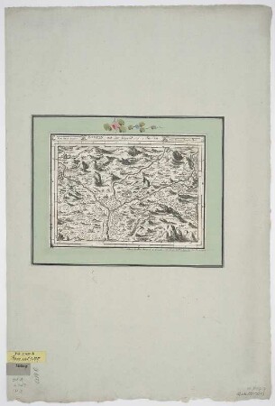 Umgebungskarte von Bozen in Südtirol, Kupferstich, nach 1700 : Botzen, mit der Gegend auf 2 Stunden : Cum Gratia et Privilegio Sac. Caes. Maiestatis / Johann Stridbeck Junior sc. et Excudit. - [Ca. 1:170 000]. - [Augsburg] , [nach 1700]. - 1 Kt. : Kupferst. ; 22 x 17 cm Maßstab in graph. Form (Stund Reisens, Gemeine Teutsche Meil). - Titel oben Mitte