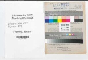 Entnazifizierung Johann Fromme , geb. 02.05.1921 (Arbeiter)