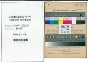 Entnazifizierung Karl Hueren, geb. 18.03.1897 (Buchdrucker)