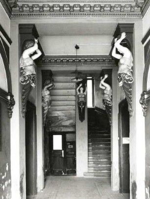 Dresden-Friedrichstadt, Weißeritzstraße 40. Wohnhaus (um 1890). Treppenhaus (Erdgeschoß)
