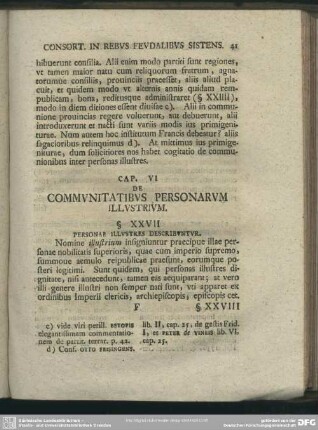 Cap. VI De Communitatibus Personarum Illustrium