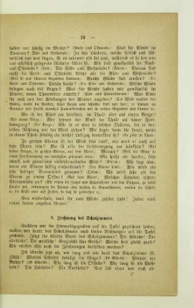 9. Zeichnung des Schulzimmers
