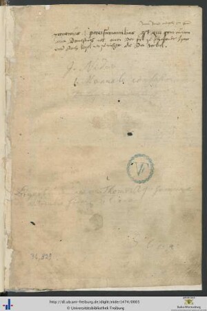 Handschriftliche Bemerkung