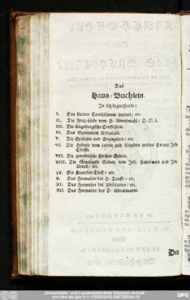 Das Haus-Buchlein. In sich begreiffende:
