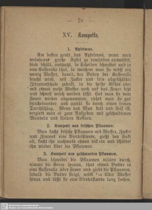 XV. Kompotte