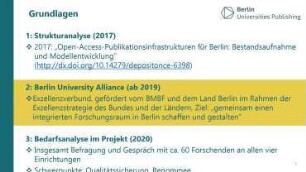 Werkstattbericht Berlin Universities Publishing