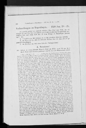 Verhandlungen zu Kopenhagen. - 1520 Jan. 20-25.