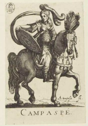Campaspe (aus einer Serie von Kopien der Orlando Furioso-Serie mit veränderten Namensbezeichnungen)