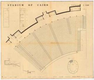 Sportfield Kairo Main Stadium: Grundriss Lower Circle, Sector N 1, 1:100