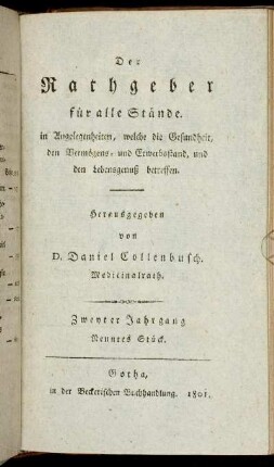 Zweyter Jahrgang, Neuntes Stück.