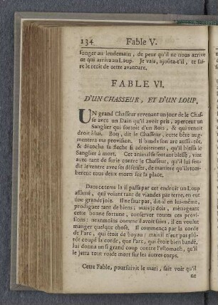 Fable VI. D'un chasseur, et d'un loup.