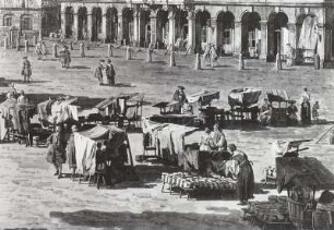 Der Neumarkt zu Dresden von der Moritzstraße aus