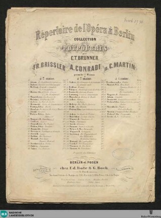 Erstes Potpourri aus der Oper: Tannhäuser von R. Wagner : op. 42