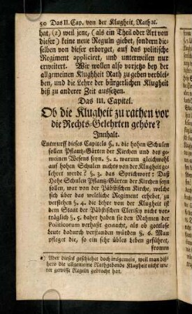 50-63, Entwurff dieses Capitels...