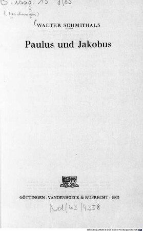 Paulus und Jakobus