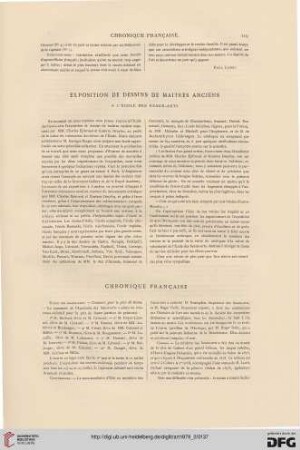 Exposition de dessins de maîtres anciens à l'École des beaux-arts