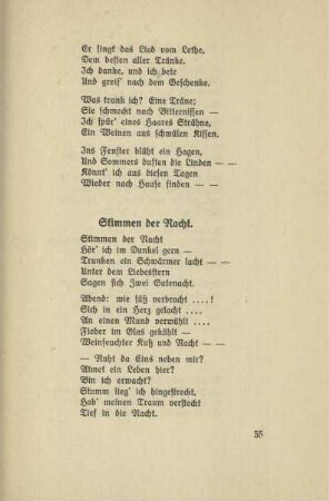 Stimmen in der Nacht.