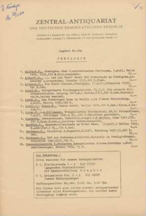 Nr. 584: Theologie